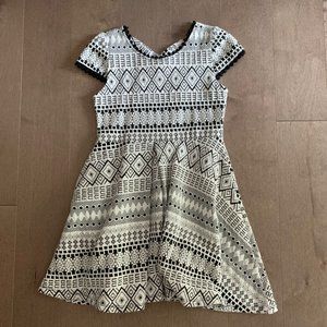 Poof Girl Black and White Dress